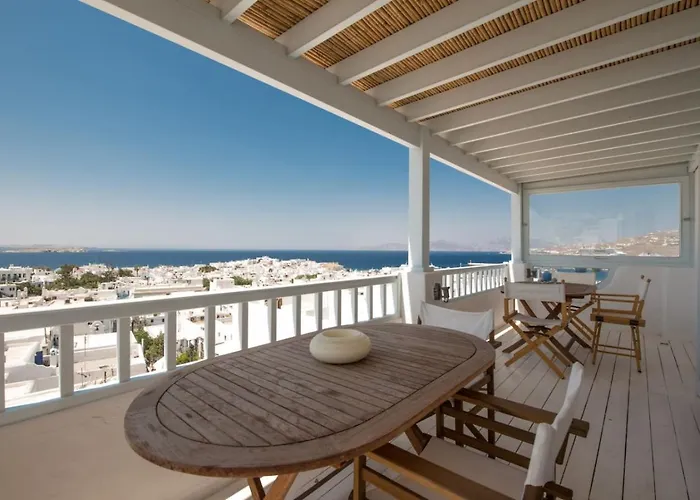 Mykonos 3 Bedroom With Panoramic Sea And Town Views Prázdninový dům *