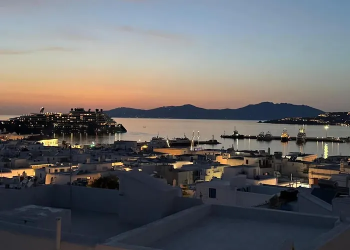 Mykonos 3 Bedroom With Panoramic Sea And Town Views Дом отдыха