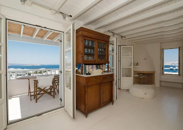 Mykonos 3 Bedroom With Panoramic Sea And Town Views Дом отдыха *